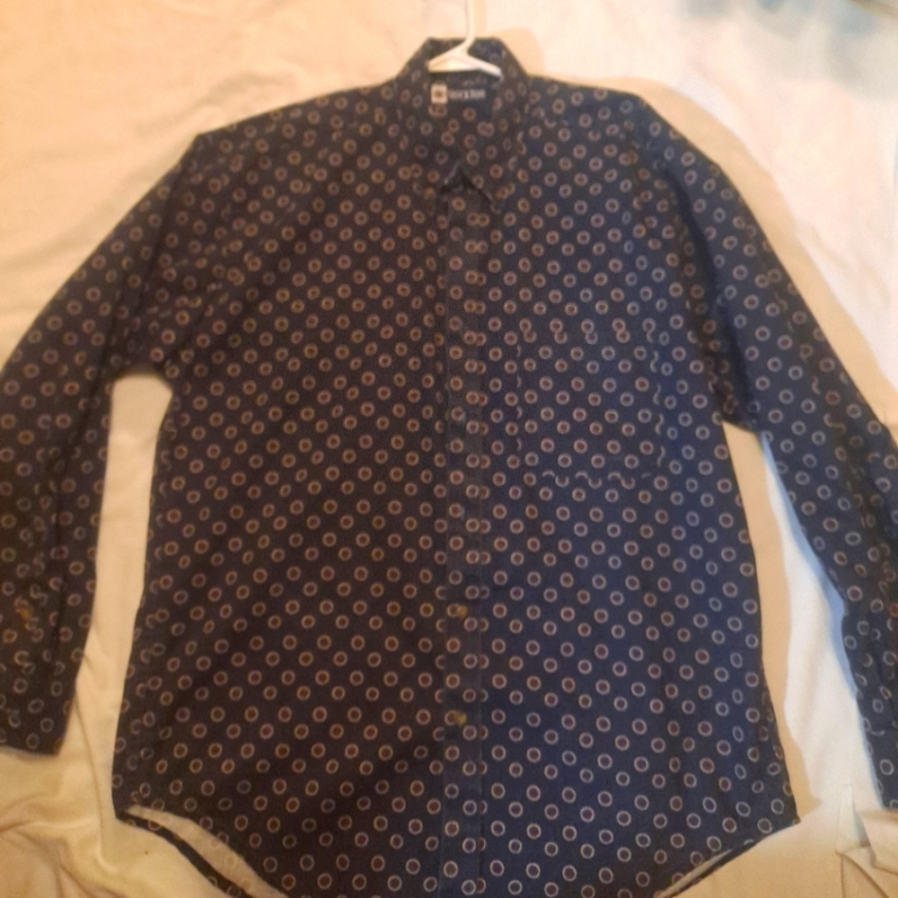 Stockton blue flower button down shirt large